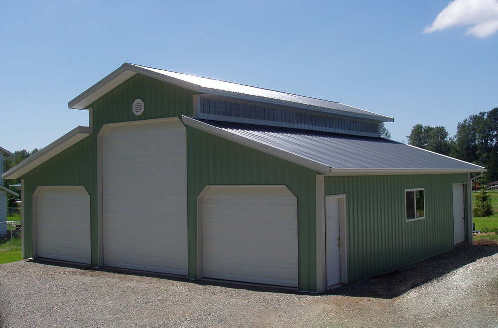 monitor pole barn plans two car garage double shed doors pole barns 