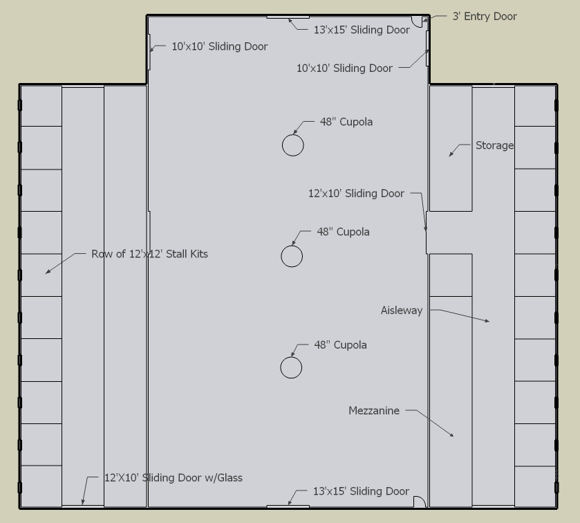 Horse Barn Plans with Indoor Arena