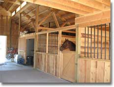 Horse Pole Barn Interior