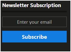 newsletter signup