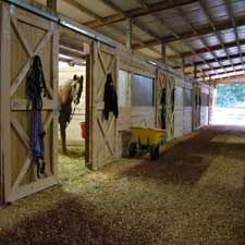 Pole and Raftered Grid Stall Barns