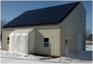 Solar Panel Pole Barn
