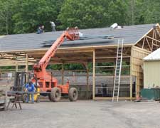 How Roof is Done, “Logs” for Kits, and Two-Story “Shoffice”(?)