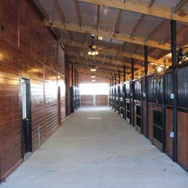 horse barn aisle