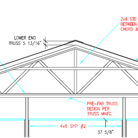 endwall truss lowering distance