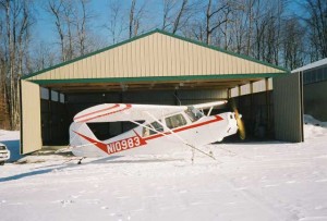 Bi-parting Doors on Airplane Hangars