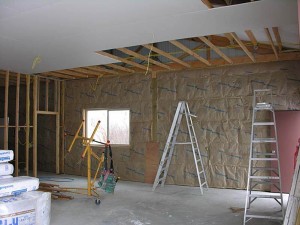 Installing Drywall on Ceiling