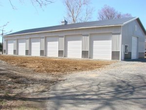 Overhead door pole barn