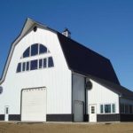 Gambrel roof pole barn