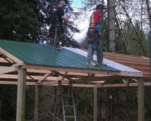 Building of the Barn, Head Room for OHD, and Solar Panel Support