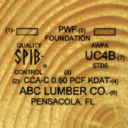 The Mark on Pressure Preservative Treated Lumber