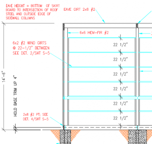 Brick Ledge on a Pole Building