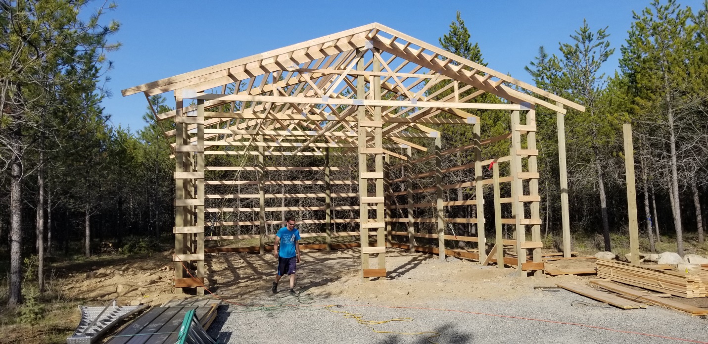 Placing Purlins Overhanging Lowered End Truss