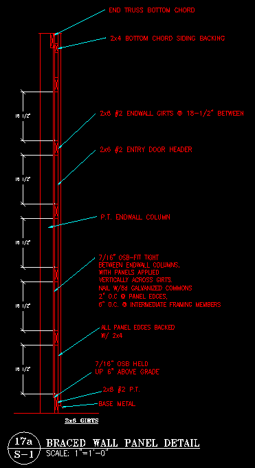 Typical Wall Bracing Details for Pole Barns