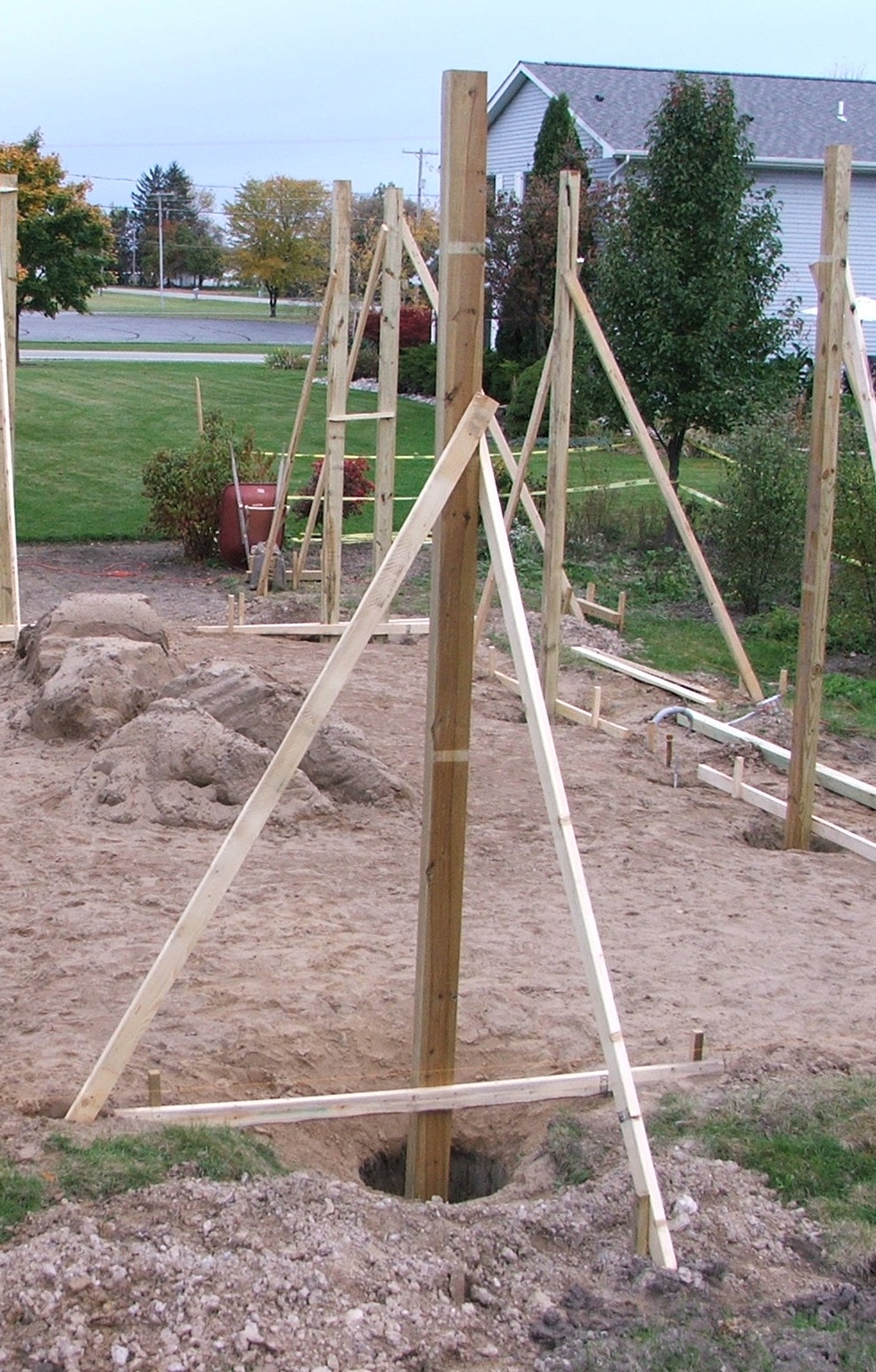 “One-Pour Post Frame Concrete Footings