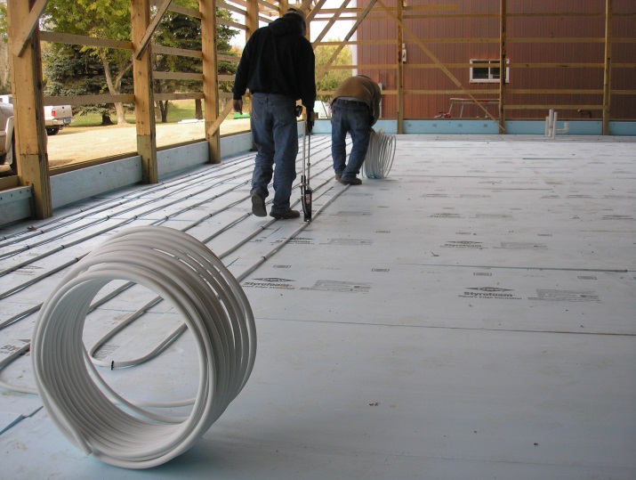 Running in Concrete Slab PEX Inside Large Tubing