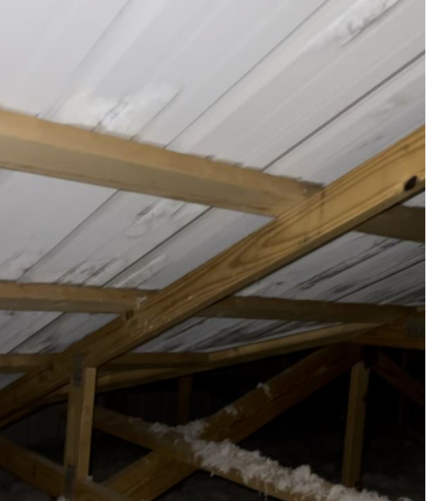 Builder Placed no Vapor Barrier Between Purlins and Roof Steel