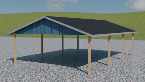 24x36x10 Pole Barn Kit